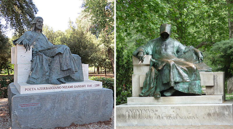 Mi köze a Rómában lemásolt, városligeti Anonymus-szobornak a perzsákhoz és Azerbajdzsánhoz?