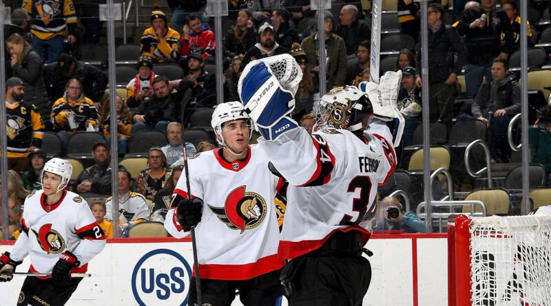 NHL: 48 védéssel mutatkozott be a Penguinst legyőző Ottawa kapusa
