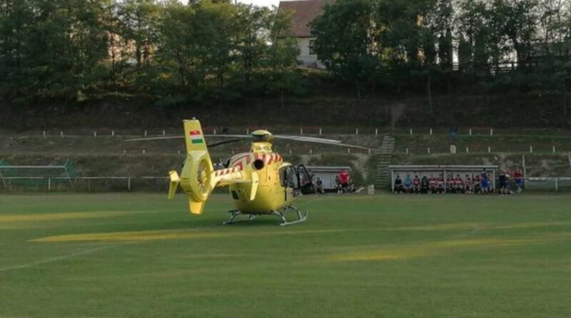 Megyei foci: mentőhelikopter vitte el a gólkirályt