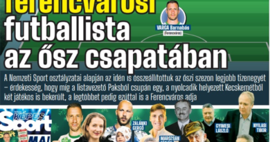 Ferencvárosi fölény, hatan is az ősz csapatában; Varga Barnabás: Soha rosszabb évet!